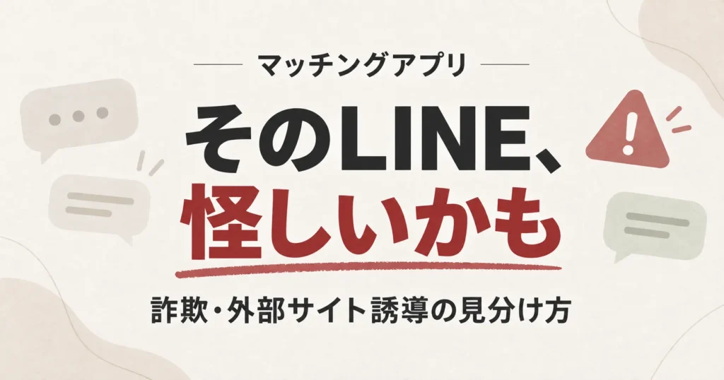 マッチングアプリで交換した怪しいLINEと外部サイト誘導の見分け方